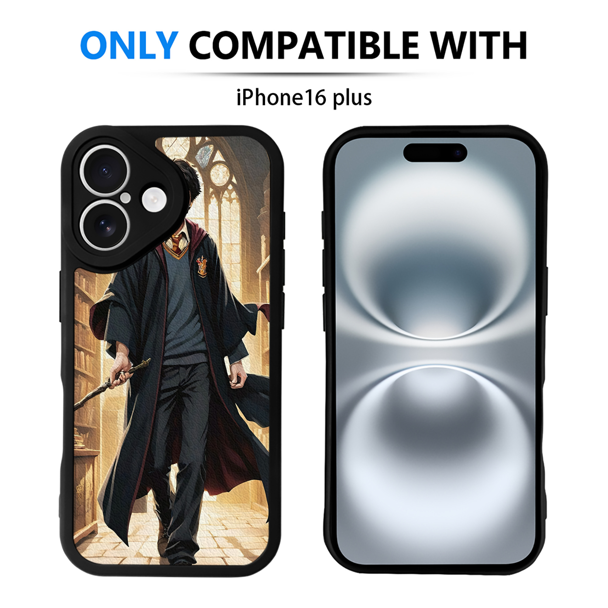 （画像用） Harry Potter ハリー・ポッターシリーズ 【iPhone 16シリーズ対応】シリコンスマホケース（レザー調） 材質：シリコン